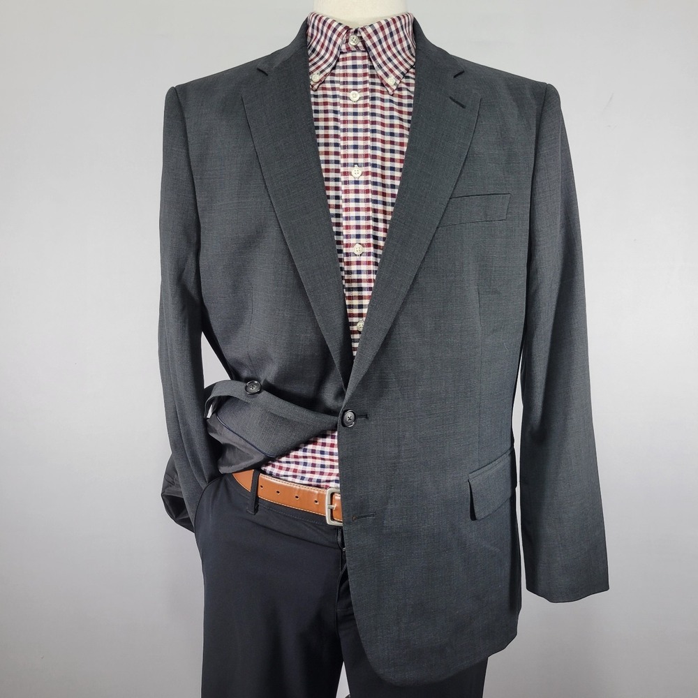 Stafford Men's Sport Coat Blazer Coolmax All Season Eco Made Wool Polyester 46S